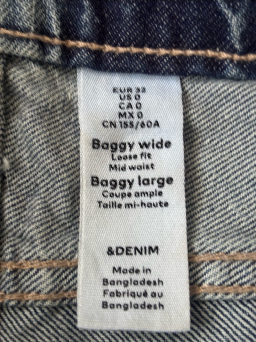 &DENIM H&M Baggy Wide-Leg Loose Fit Mid Waist Jeans - Picture 10 of 10